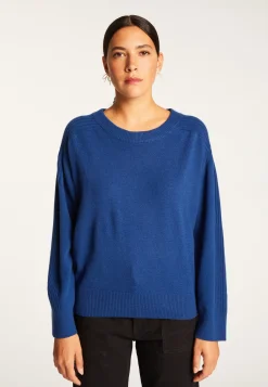 Montagut Pulls-Pull col rond laine mérinos - Rosalie 48-Bleu roi