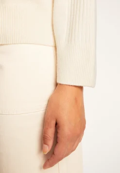Montagut Pulls-Pull col rond laine mérinos - Rosalie 82-Ecru