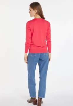 Montagut Les Incontournables-Pull col rond laine mérinos - Asena 52-Rouge