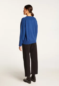 Montagut Pulls-Pull col rond laine mérinos - Rosalie 48-Bleu roi