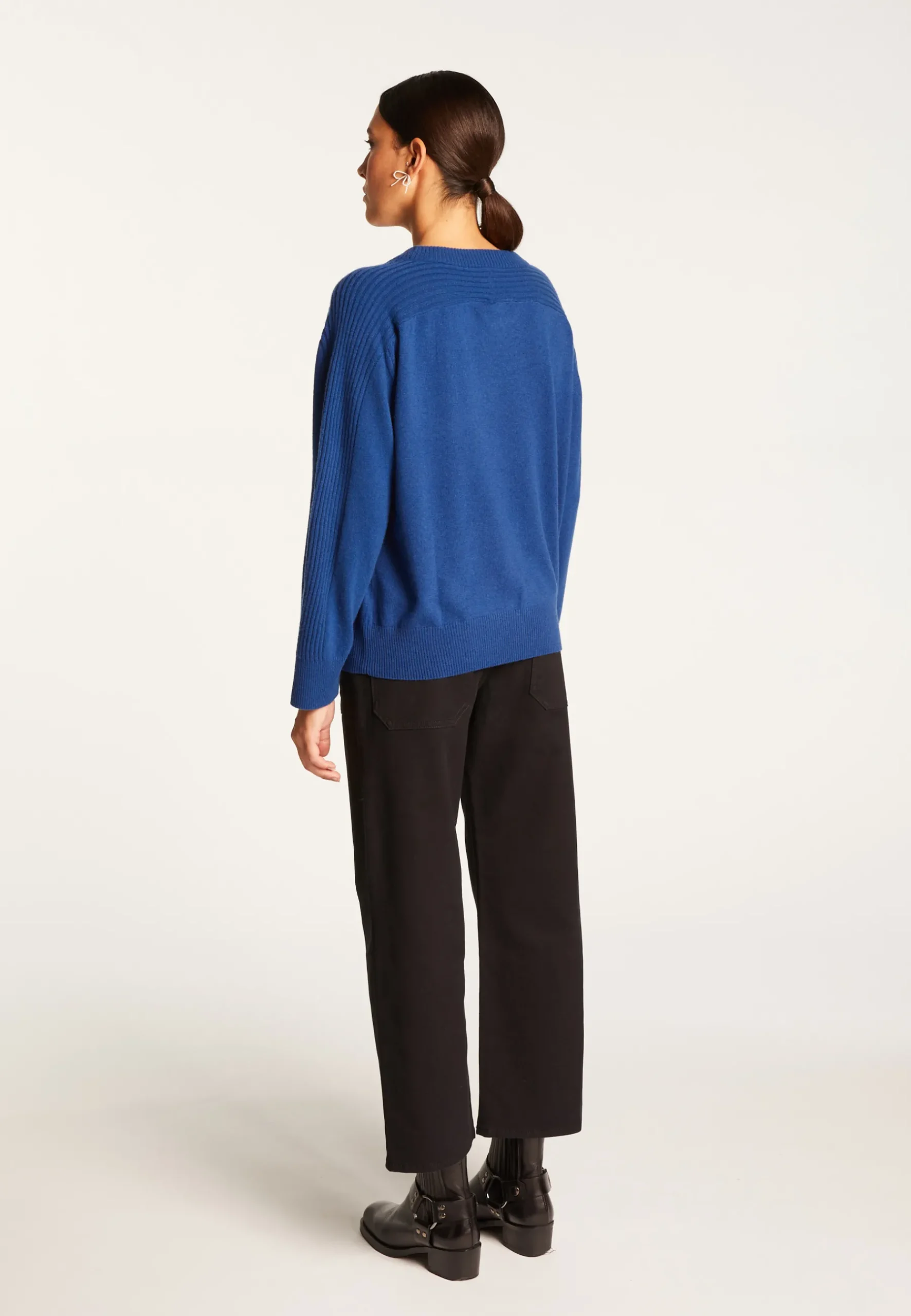 Montagut Pulls-Pull col rond laine mérinos - Rosalie 48-Bleu roi
