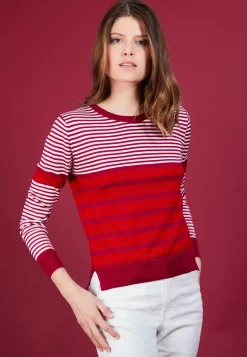 Montagut Pulls-Pull col rond soie naturelle - Amélia 52-Rouge