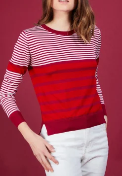 Montagut Pulls-Pull col rond soie naturelle - Amélia 52-Rouge