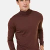 Montagut Pulls-Pull col roulé avec logo en laine mérinos - Enzo 47Marron foncé
