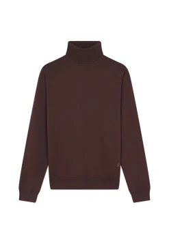 Montagut Pulls-Pull col roulé avec logo en laine mérinos - Enzo 47Marron foncé
