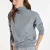 Montagut Les Incontournables-Pull col roulé cachemire - Anabelle 09-Gris moyen