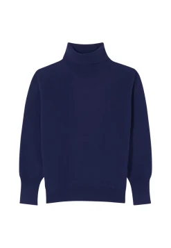 Montagut Les Incontournables-Pull col roulé cachemire - Anabelle 03-Bleu foncé