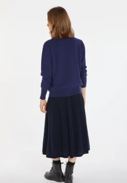 Montagut Les Incontournables-Pull col roulé cachemire - Anabelle 03-Bleu foncé