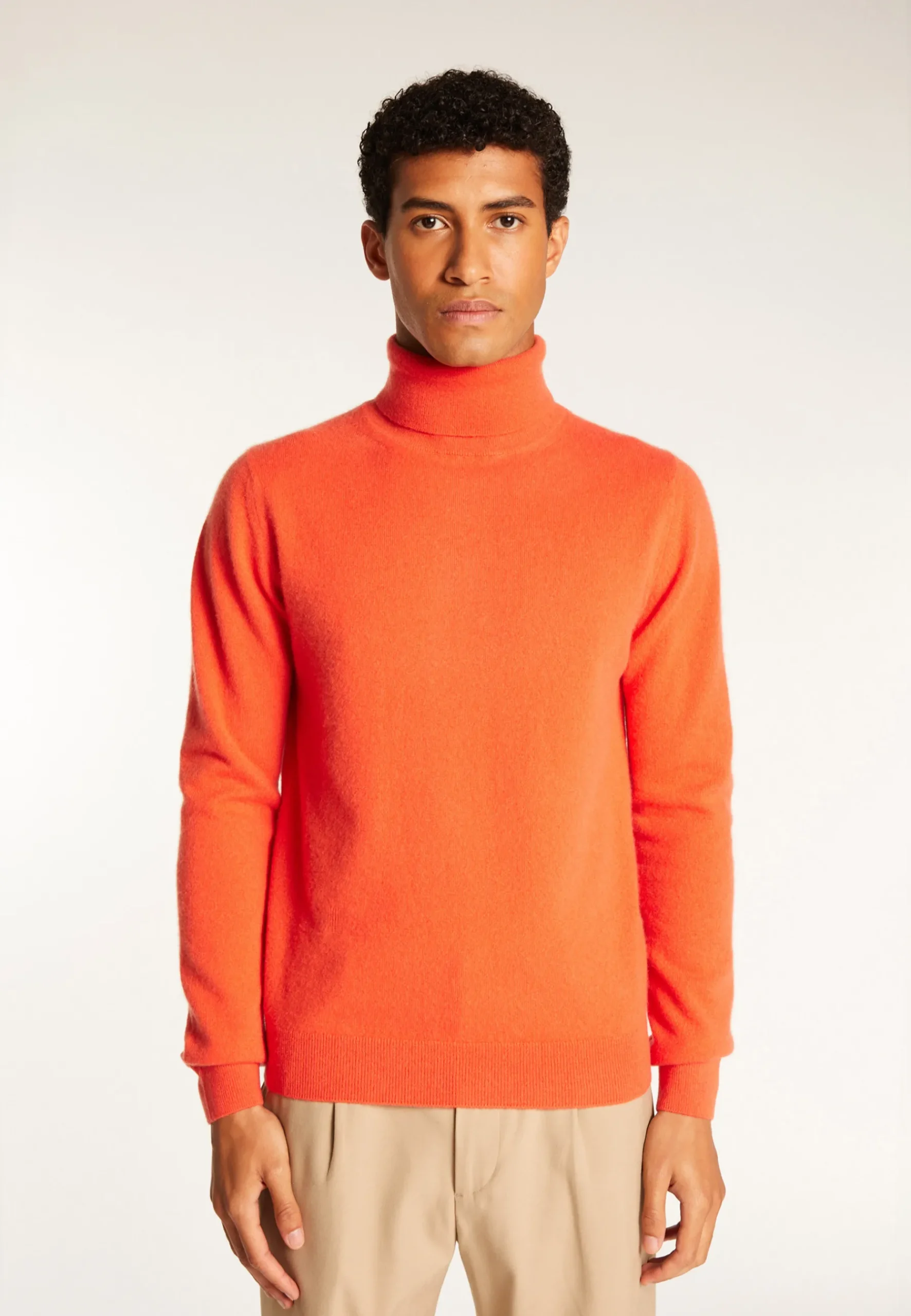 Montagut Pulls-Pull col roulé en cachemire - Eduardo 15-Orange