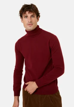 Montagut Pulls-Pull col roulé en cachemire - Eduardo 51-Bordeaux