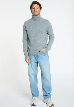 Montagut Pulls-Pull col roulé en cachemire - Eduardo 09-Gris moyen