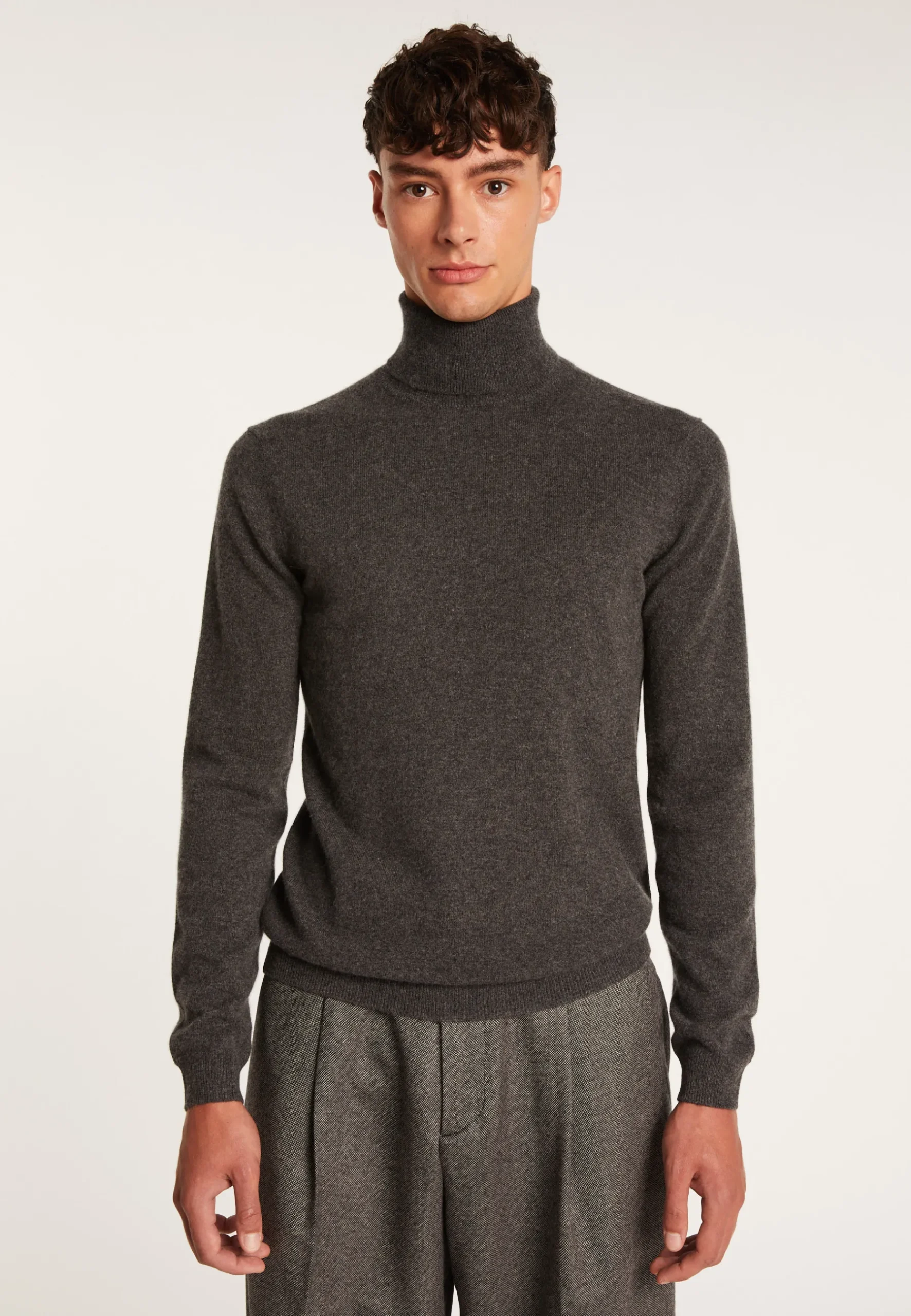 Montagut Pulls-Pull col roulé en cachemire - Bruno 10-Gris foncé