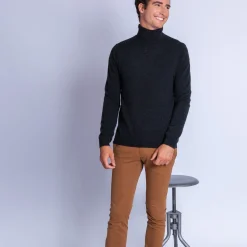 Montagut Pulls-Pull col roulé en cachemire - Bruno 10-Gris foncé