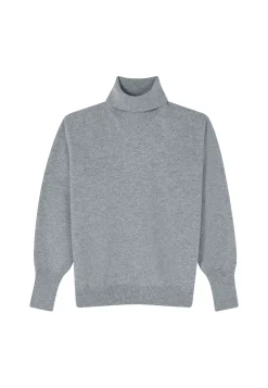 Montagut Pulls-Pull col roulé en cachemire - Eduardo 09-Gris moyen