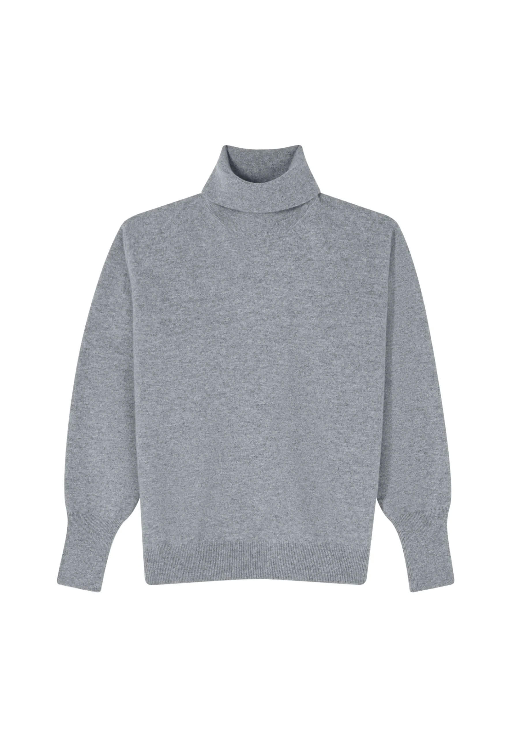 Montagut Pulls-Pull col roulé en cachemire - Eduardo 09-Gris moyen