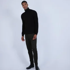 Montagut Pulls-Pull col roulé en cachemire - Bruno 01-Noir
