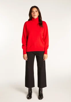 Montagut Les Incontournables-Pull col roulé en cachemire - Anabelle 52-Rouge