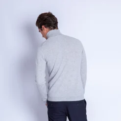 Montagut Pulls-Pull col roulé en cachemire - Bruno 11-Gris clair