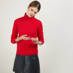 Montagut Les Incontournables-Pull col roulé en cachemire - Bauhaus 52-Rouge