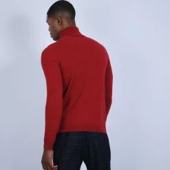 Montagut Pulls-Pull col roulé en cachemire - Bruno 20-Rouge foncé