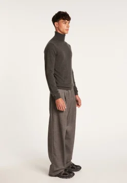 Montagut Pulls-Pull col roulé en cachemire - Bruno 10-Gris foncé