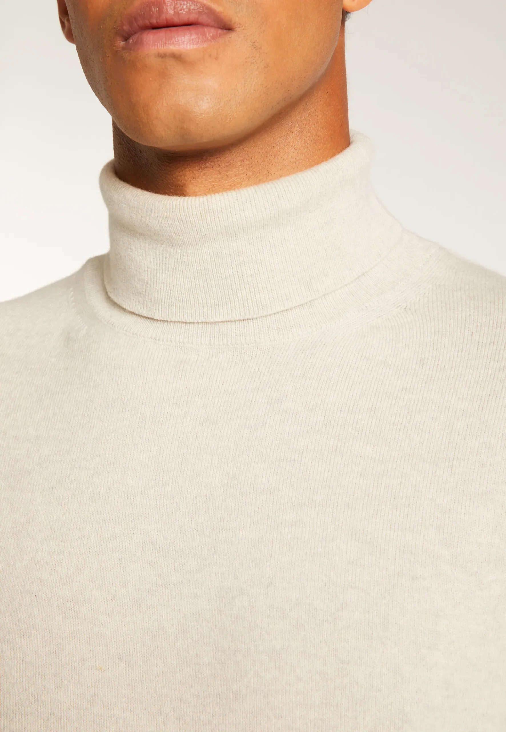 Montagut Pulls-Pull col roulé en cachemire - Eduardo 11-Gris clair