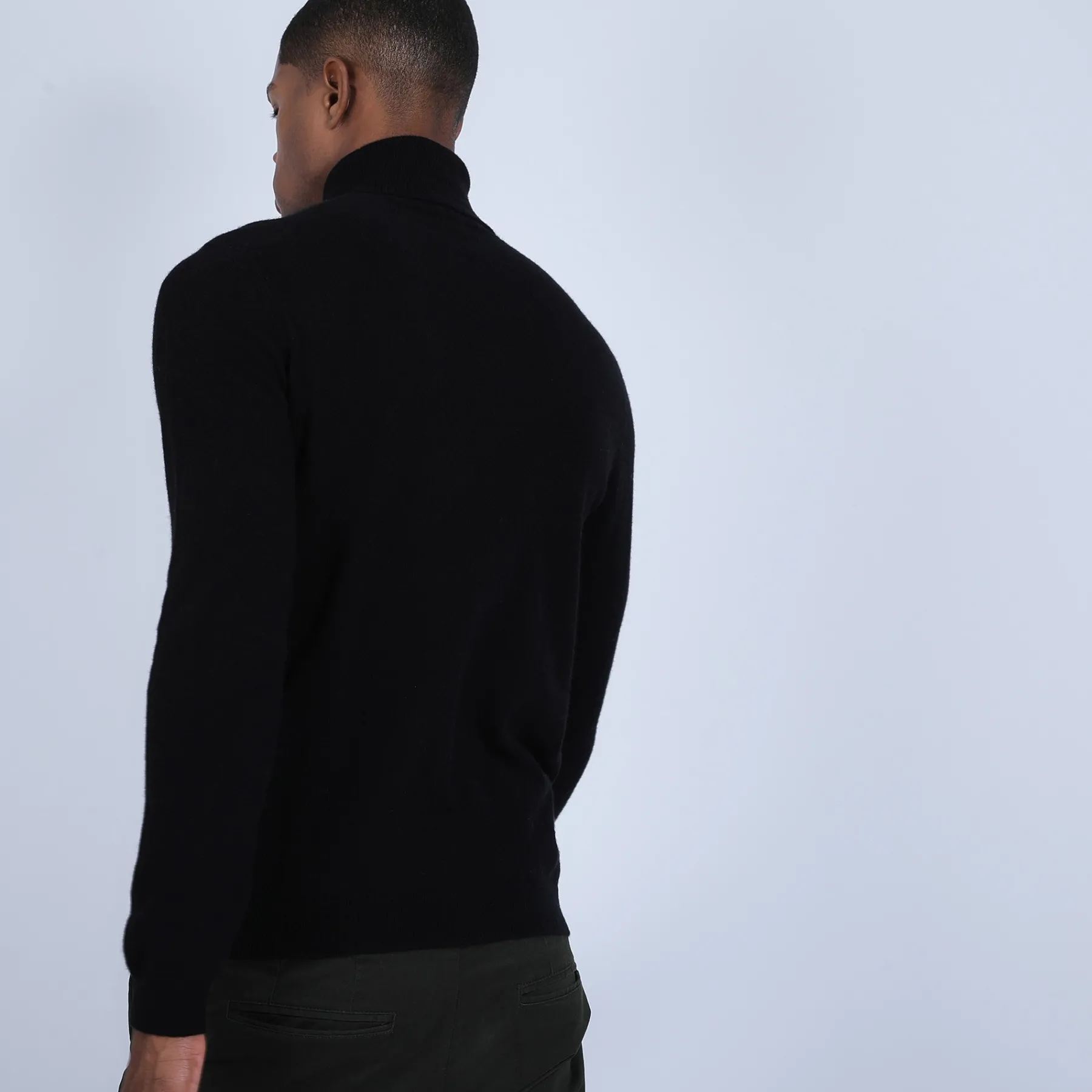 Montagut Pulls-Pull col roulé en cachemire - Bruno 01-Noir