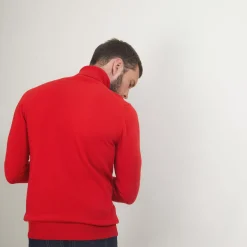Montagut Pulls-Pull col roulé en cachemire - Bruno 52-Rouge