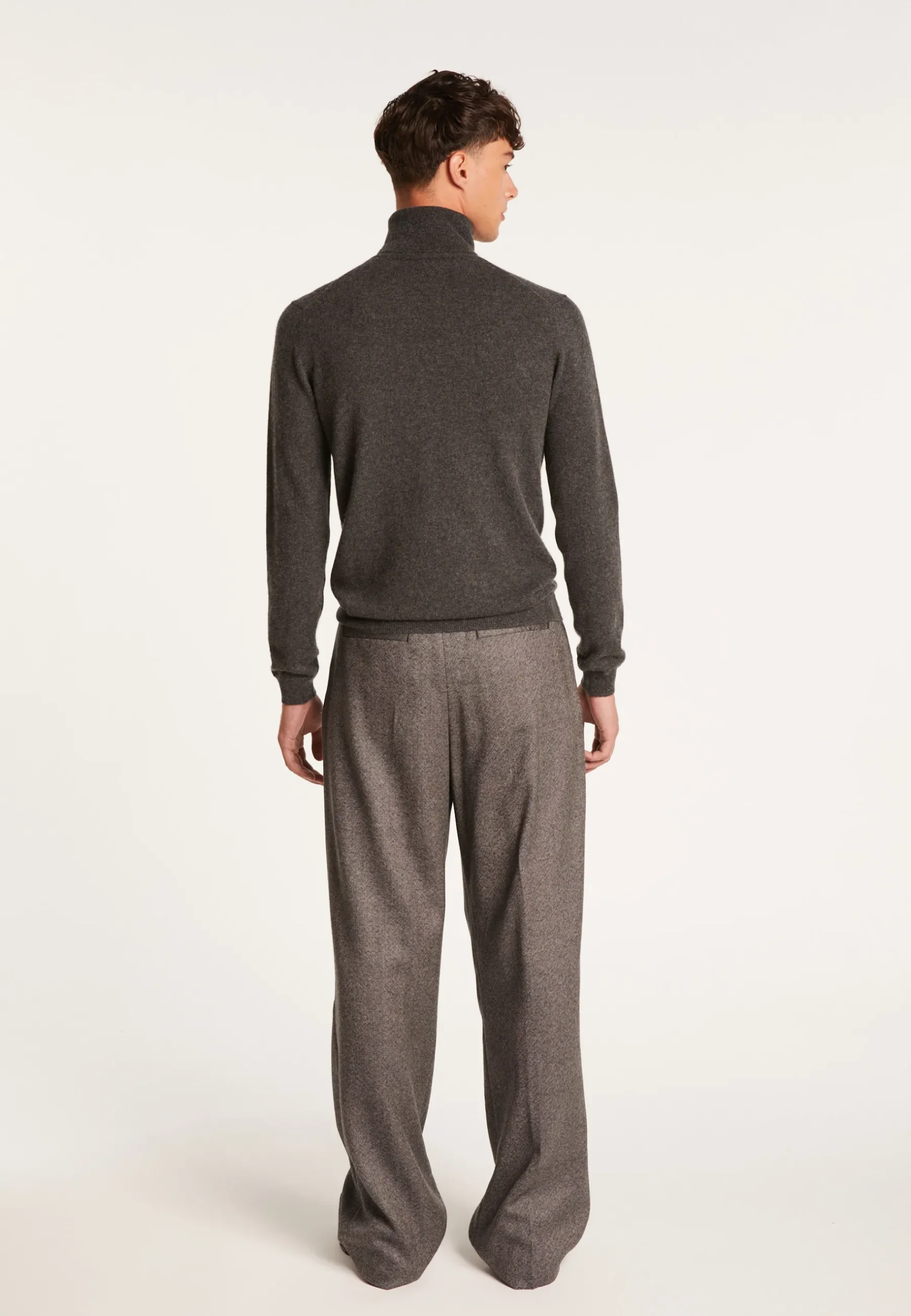 Montagut Pulls-Pull col roulé en cachemire - Bruno 10-Gris foncé