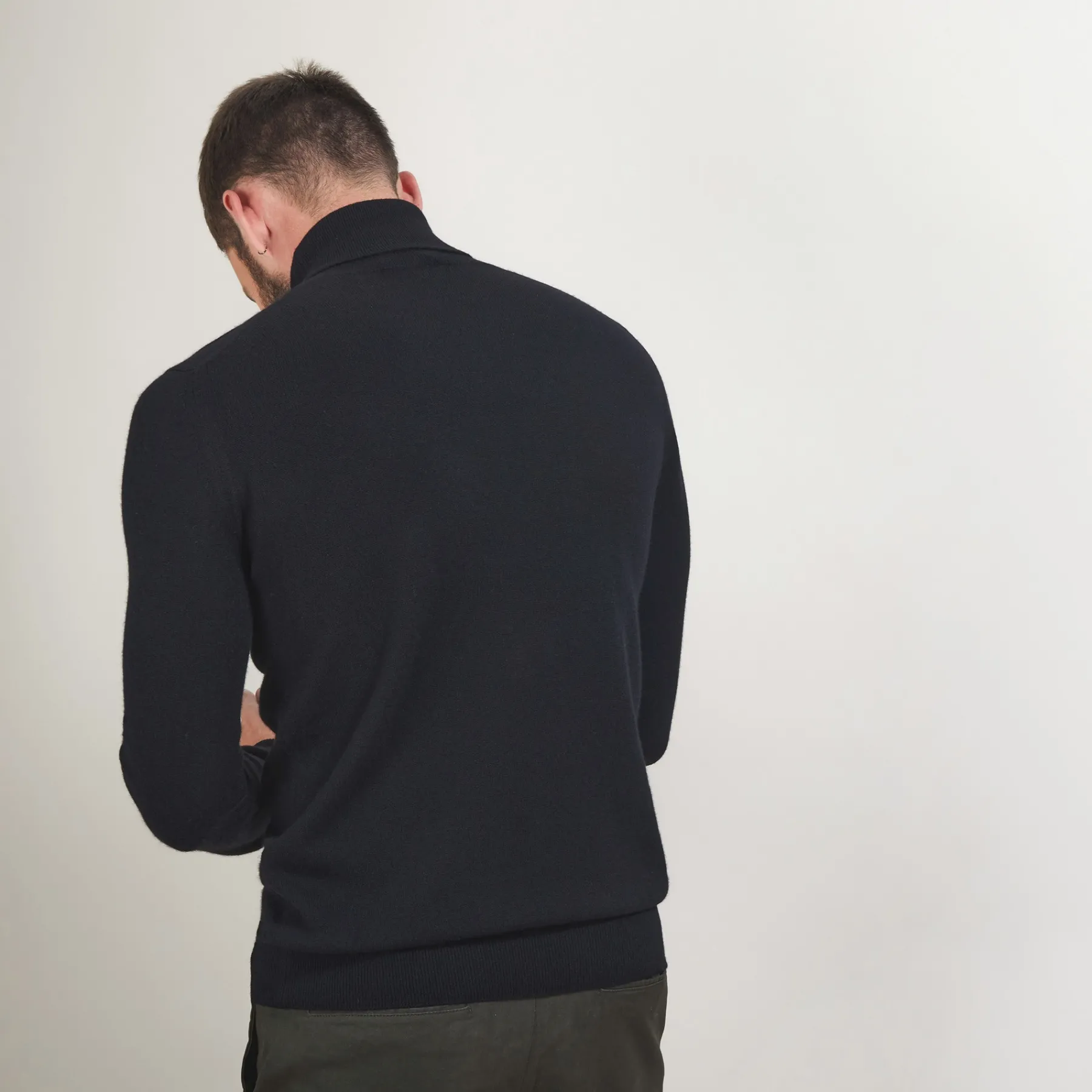 Montagut Pulls-Pull col roulé en cachemire - Bruno 01-Noir