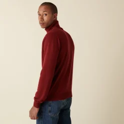 Montagut Pulls-Pull col roulé en cachemire - Bruno 51-Bordeaux