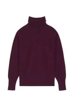 Montagut Les Incontournables-Pull col roulé en cachemire - Anabelle 18-Violet foncé