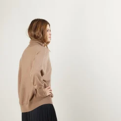 Montagut Les Incontournables-Pull col roulé en cachemire - Bob 46-Marron clair