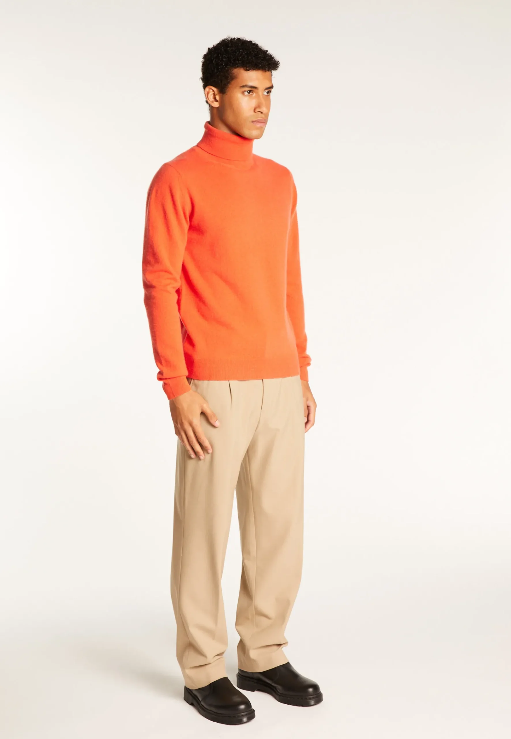 Montagut Pulls-Pull col roulé en cachemire - Eduardo 15-Orange