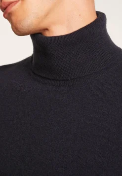 Montagut Pulls-Pull col roulé en cachemire - Bruno 05-Bleu marine