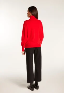 Montagut Les Incontournables-Pull col roulé en cachemire - Anabelle 52-Rouge