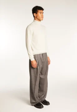 Montagut Pulls-Pull col roulé en cachemire - Eduardo 11-Gris clair
