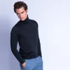 Montagut Pulls-Pull col roulé en laine mérinos - Enzo 10-Gris foncé