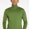Montagut Pulls-Pull col roulé en laine mérinos - Enzo 83-Kaki