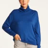 Montagut Les Incontournables-Pull col roulé en laine mérinos - Alisa 48-Bleu roi