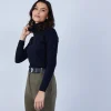 Montagut Les Incontournables-Pull col roulé en laine mérinos - Beha 05-Bleu marine