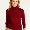 Montagut Les Incontournables-Pull col roulé en laine mérinos - Beha 51-Bordeaux