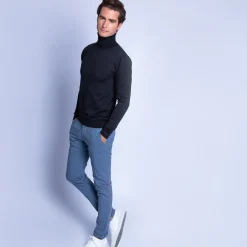 Montagut Pulls-Pull col roulé en laine mérinos - Enzo 10-Gris foncé