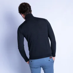 Montagut Pulls-Pull col roulé en laine mérinos - Enzo 10-Gris foncé