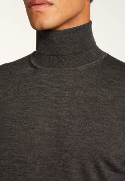 Montagut Pulls-Pull col roulé en laine mérinos - Enzo 10-Gris foncé