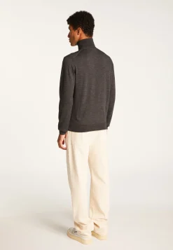Montagut Pulls-Pull col roulé en laine mérinos - Enzo 10-Gris foncé