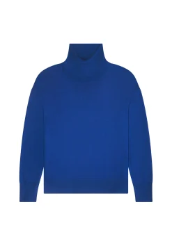 Montagut Les Incontournables-Pull col roulé en laine mérinos - Alisa 48-Bleu roi