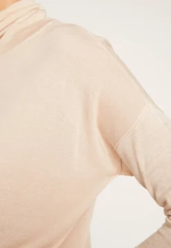 Montagut Pulls-Pull col roulé oversize en fibre de bambou cachemire - Heva 82-Ecru