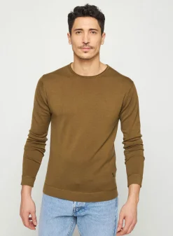 Montagut Pulls-Pull col roulotté laine mérinos - Rythme 83-Kaki