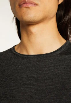 Montagut Pulls-Pull col roulotté laine mérinos - Rythme 78-Gris anthracite